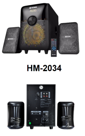 CROWN HM-2034 Home Theater Speaker System (Sold as Set)