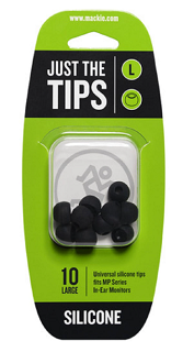 Mackie Large Silicone Black Tips Kit MP In-Ear Monitor Accessories