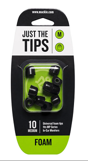 Mackie Medium Foam Black Tips Kit MP In-Ear Monitor Accessories