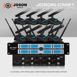 Joson CM81 8Ch UHF Wireless Microphone
(8 Wireless Conference Microphone)